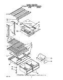 SHELF Diagram and Parts List for ET18HMXWN01  Whirlpool Refrigerator