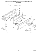 ESCUTCHEON AND CONTROL COMPONENTS Diagram and Parts List for JZ5062  Whirlpool Ice Maker