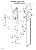 FREEZER DOOR PARTS Diagram and Parts List for KSCS25MSMS01  KitchenAid Refrigerator