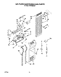 AIR FLOW AND RESERVOIR Diagram and Parts List for KSSS48MBX00  KitchenAid Refrigerator