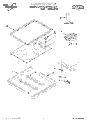 COOKTOP, LITERATURE Diagram and Parts List for RS696PXGB6  Whirlpool Range
