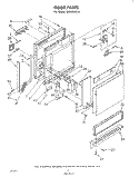 DOOR Diagram and Parts List for DU3003XL0  Whirlpool Dishwasher
