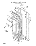 REFRIGERATOR DOOR Diagram and Parts List for KSSS48MDX02  KitchenAid Refrigerator