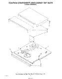 CONTROL COMPONENTS AND CABINET TOP Diagram and Parts List for KGBS246SBL0  KitchenAid Wall Oven