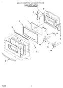 MICROWAVE DOOR, OPTIONAL Diagram and Parts List for KEMS308GSS0  KitchenAid Microwave Oven Combo