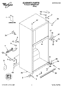 CABINET PARTS Diagram and Parts List for 5GR9SHKXLQ01  Whirlpool Refrigerator