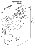 ICEMAKER PARTS Diagram and Parts List for GD5PHAXMS11  Whirlpool Refrigerator