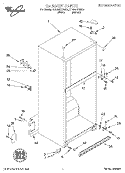 CABINET Diagram and Parts List for ET18GKXGN00  Whirlpool Refrigerator