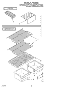 SHELF Diagram and Parts List for RT14HDYKQ00  Roper Refrigerator