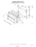 FREEZER DOOR Diagram and Parts List for ET18JKXMWR7  Whirlpool Refrigerator