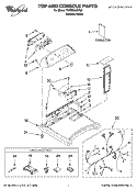 TOP AND CONSOLE PARTS Diagram and Parts List for YWED6600VU0  Whirlpool Dryer