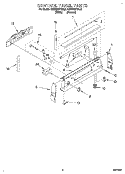 CONTROL PANEL Diagram and Parts List for KERS507YWH2  KitchenAid Range