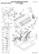 TOP AND CONSOLE, LITERATURE Diagram and Parts List for KGYS855JE2  KitchenAid Dryer