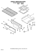 OVEN & BROILER PARTS Diagram and Parts List for TGP305RV1  Estate Range
