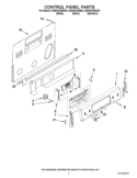 CONTROL PANEL PARTS Diagram and Parts List for KERS303BWH0  KitchenAid Range