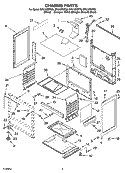 CHASSIS PARTS Diagram and Parts List for SF315PEPB0  Whirlpool Range
