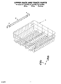 UPPER RACK AND TRACK PARTS Diagram and Parts List for DU1145XTPS0  Whirlpool Dishwasher