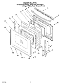 DOOR PARTS Diagram and Parts List for GS470LEMQ0  Whirlpool Range