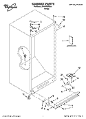CABINET PARTS Diagram and Parts List for EV181NZRQ04  Whirlpool Freezer