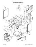 CHASSIS PARTS Diagram and Parts List for WFE330W0AS0  Whirlpool Range