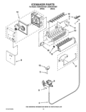 ICEMAKER PARTS Diagram and Parts List for ED5KVEXVQ07  Whirlpool Refrigerator