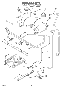 MANIFOLD Diagram and Parts List for FGP325KN0  Roper Range