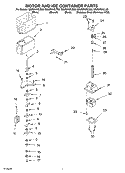 MOTOR AND ICE CONTAINER Diagram and Parts List for GS2SHAXLS03  Whirlpool Refrigerator