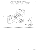 CONTROL PANEL Diagram and Parts List for KUDG25SHBL1  KitchenAid Dishwasher
