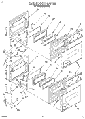 OVEN DOOR, LIT/OPTIONAL Diagram and Parts List for SB130PER5  Whirlpool Wall Oven