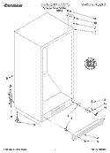CABINET Diagram and Parts List for TVF12FRGW00  Whirlpool Freezer