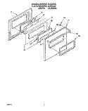 OVEN DOOR Diagram and Parts List for RS6105XYW3  Whirlpool Range