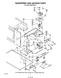 MAGNETRON AND AIR FLOW Diagram and Parts List for MW8100XL0  Whirlpool Microwave