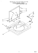 WASHER TOP AND LID Diagram and Parts List for LTG5243DQ1  Whirlpool Washer Dryer Combo