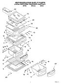 REFRIGERATOR SHELF Diagram and Parts List for KSRG27FKBT01  KitchenAid Refrigerator