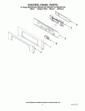 CONTROL PANEL PARTS Diagram and Parts List for RBD305PVS00  Whirlpool Wall Oven