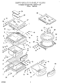 REFRIGERATOR SHELF Diagram and Parts List for KSRS25FDWH00  KitchenAid Refrigerator