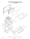 OVEN DOOR AND BROILER Diagram and Parts List for SF3000ERW5  Whirlpool Range