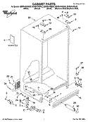 CABINET PARTS Diagram and Parts List for GD5SHAXNS03  Whirlpool Refrigerator