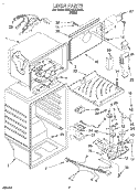 LINER Diagram and Parts List for 3VET19ZKDW02  Whirlpool Refrigerator
