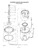 AGITATOR, BASKET AND TUB Diagram and Parts List for LA7900XSW1  Whirlpool Washer