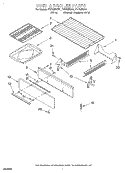 OVEN & BROILER Diagram and Parts List for FGP335GW1  Roper Range