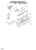 CONTROL PANEL PARTS Diagram and Parts List for KSSO48QMX01  KitchenAid Refrigerator