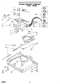 MACHINE BASE Diagram and Parts List for KAWE570BWH1  KitchenAid Washer