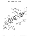 TUB AND BASKET PARTS Diagram and Parts List for WFC7500VW2  Whirlpool Washer