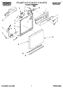 FRAME AND CONSOLE Diagram and Parts List for RUD3006DB1  Roper Dishwasher