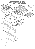 DRAWER & BROILER PARTS Diagram and Parts List for GERC4110SS0  Whirlpool Range