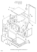 OVEN Diagram and Parts List for RM765PXAB0  Whirlpool Wall Oven