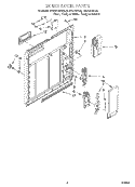 INNER DOOR Diagram and Parts List for DU810CWDB5  Whirlpool Dishwasher
