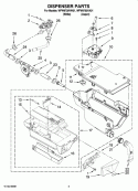 DISPENSER PARTS Diagram and Parts List for WFW9700VA01  Whirlpool Washer