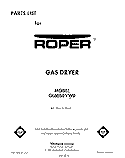 TOP AND CONSOLE , LITERATURE AND OP Diagram and Parts List for GL6050VL0  Roper Dryer
